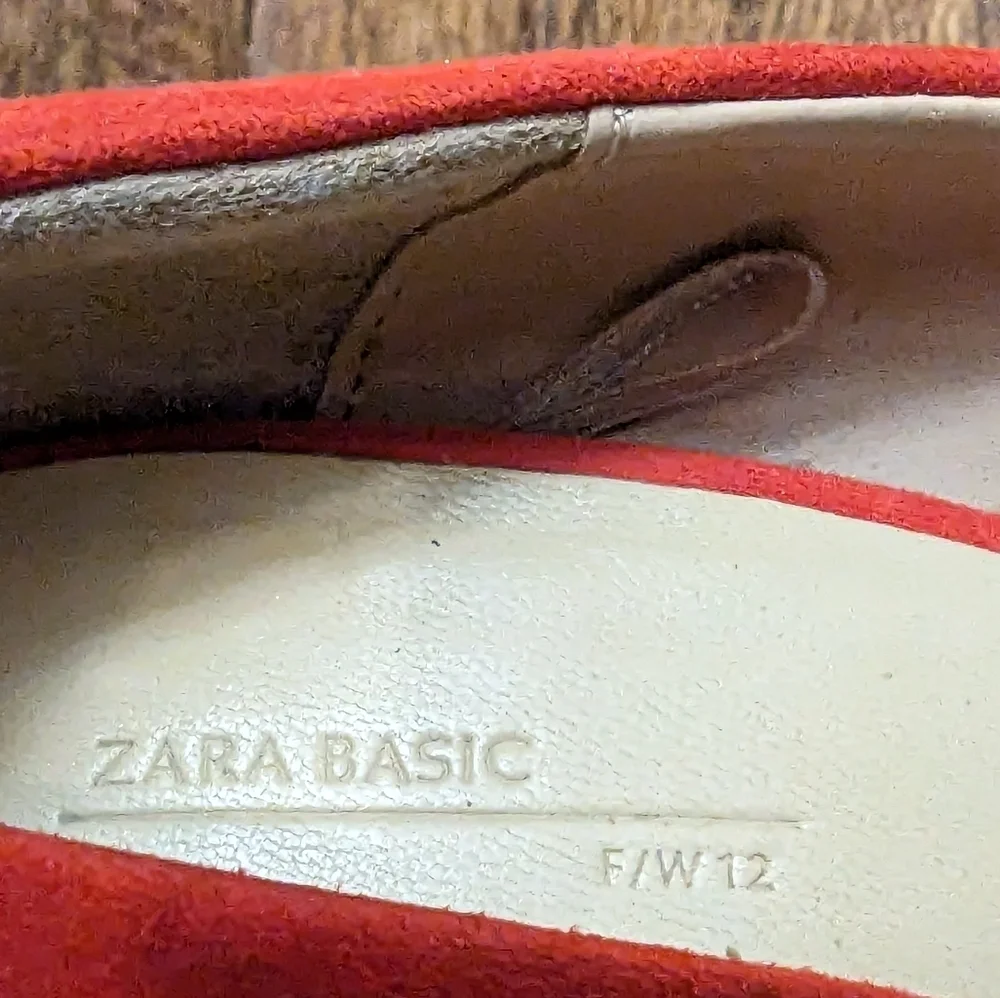 Zara Red Platform High Heels Women's Size 7 - Picture 4 of 13